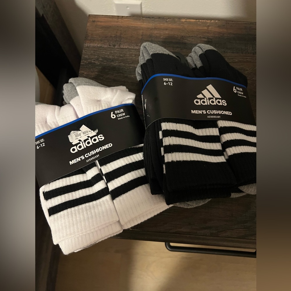 ADIDAS Men’s Cushioned Aeroready Crew Socks 12 Pair
